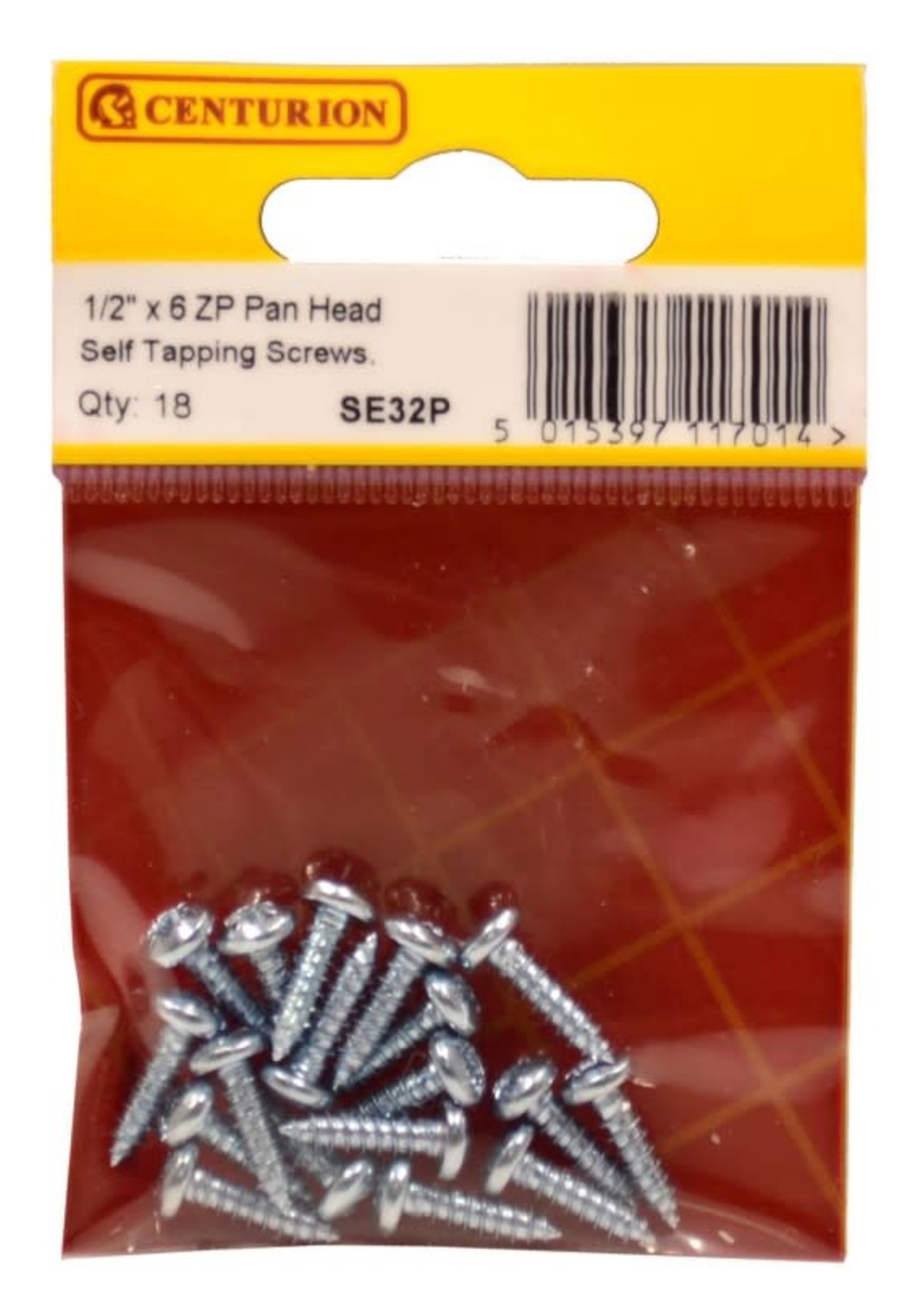 Securit Screws Self Tapping 6 1/2" 1/2" x 6 ZP Pan Head Self Tapping Screws (Pack of 18)