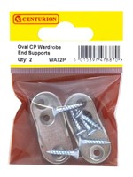 Wardrobe End Supports CP Oval (Pack Of 2)