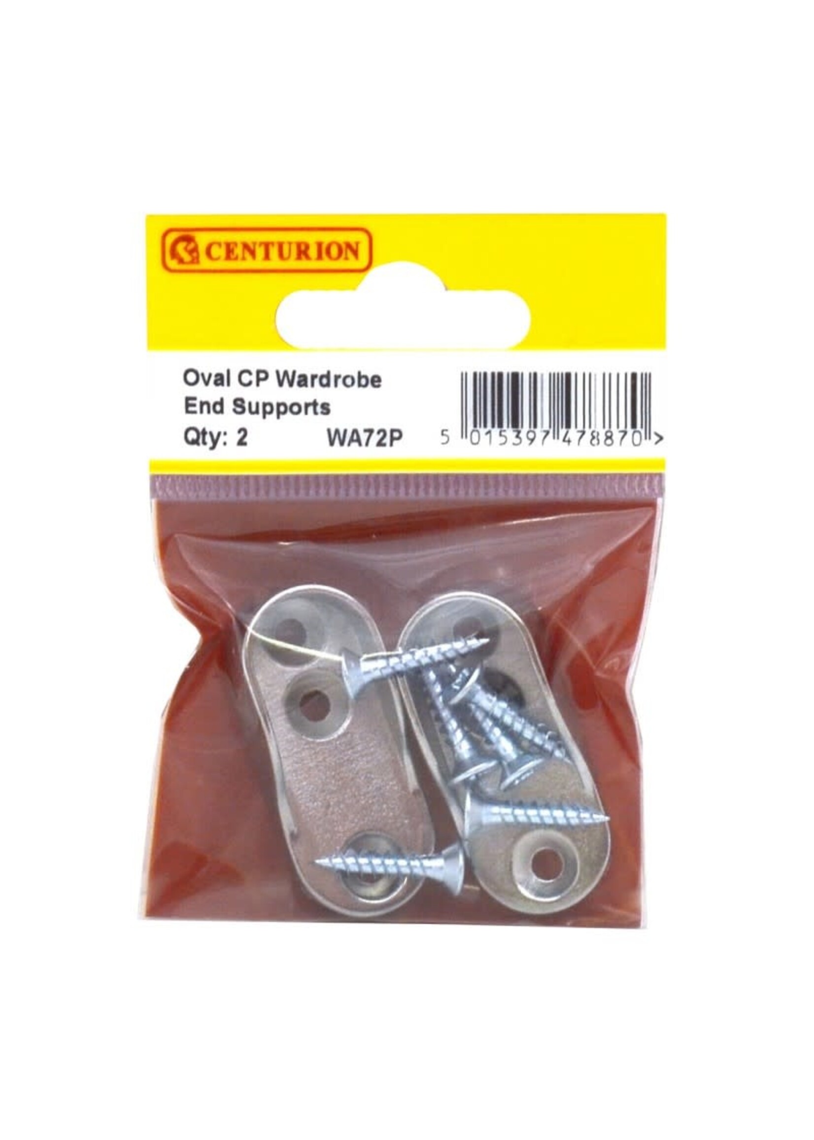 Wardrobe End Supports CP Oval (Pack Of 2)