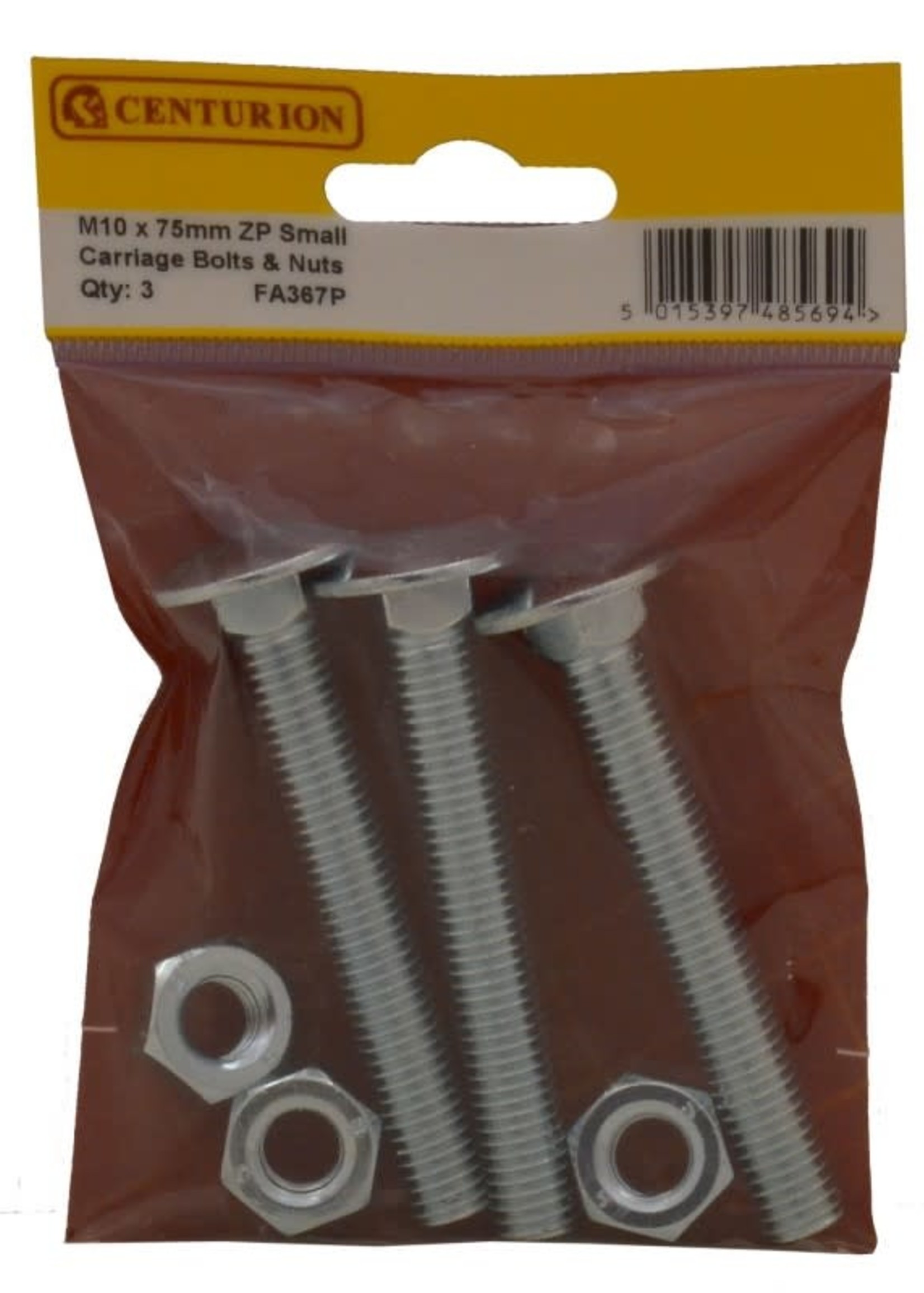 Carriage Nuts and Bolts  M10 x 75mm