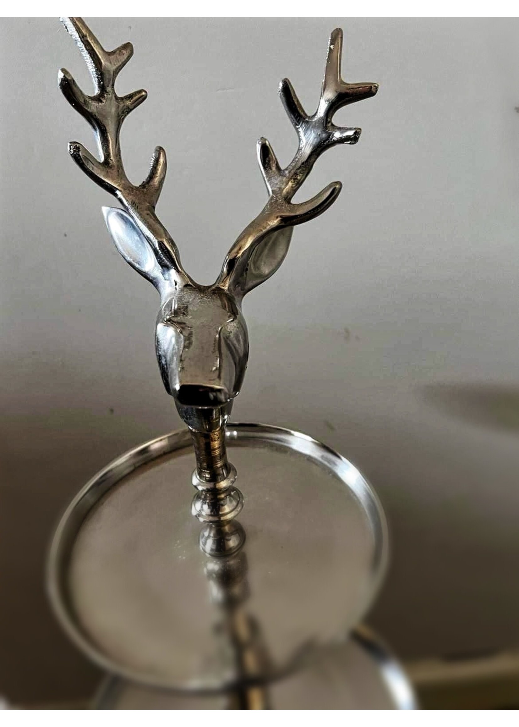 Cake Stand With Deer - 3 Layer  Aluminium Etagere