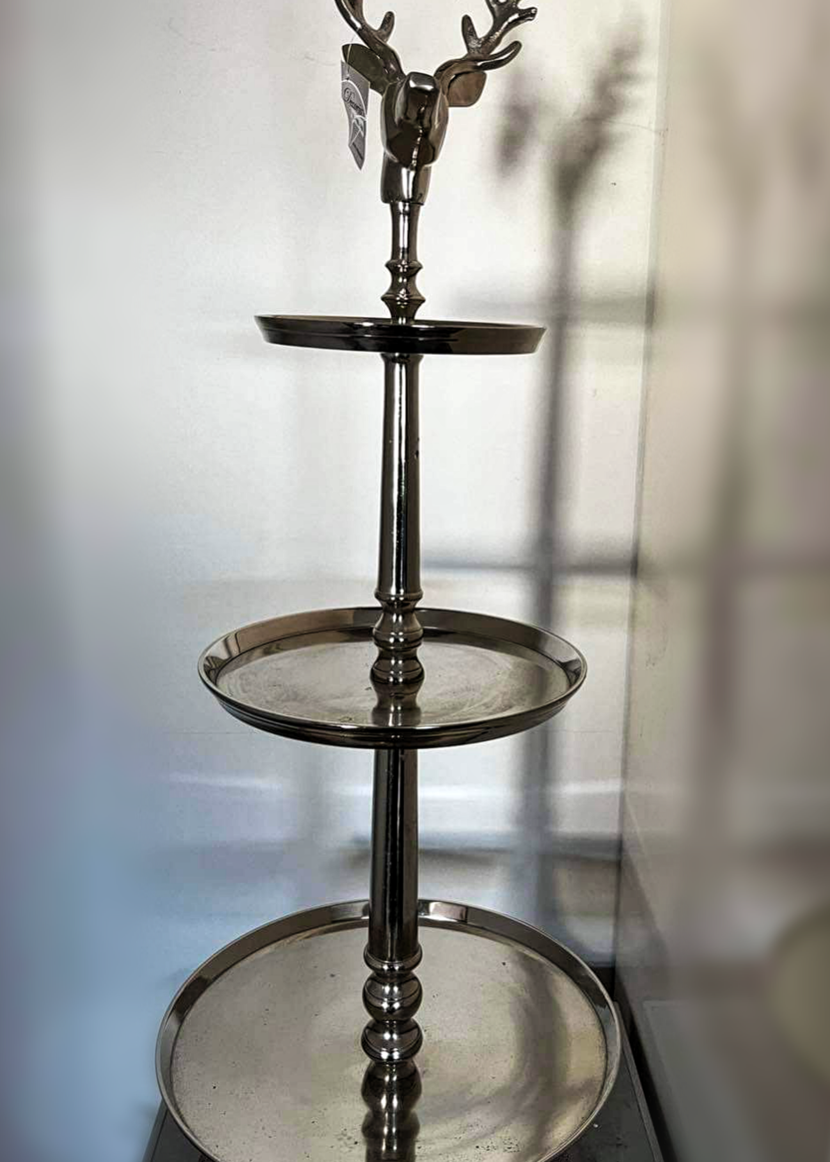 Cake Stand With Deer - 3 Layer  Aluminium Etagere