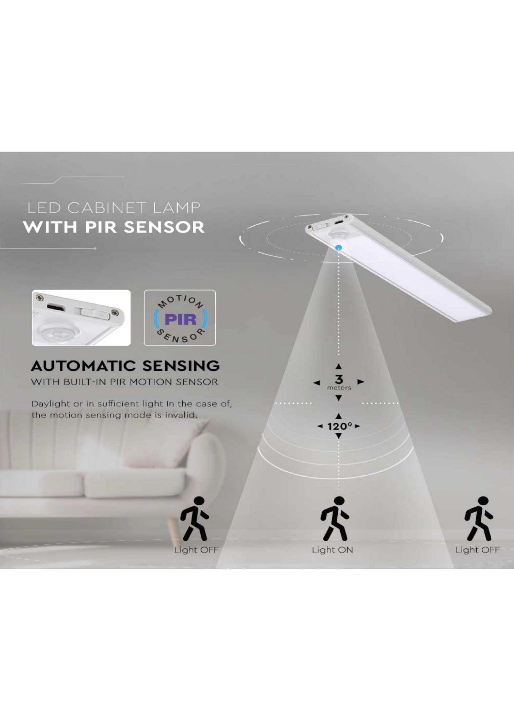 V-Tac LED Sensor Strip Light 40cm
