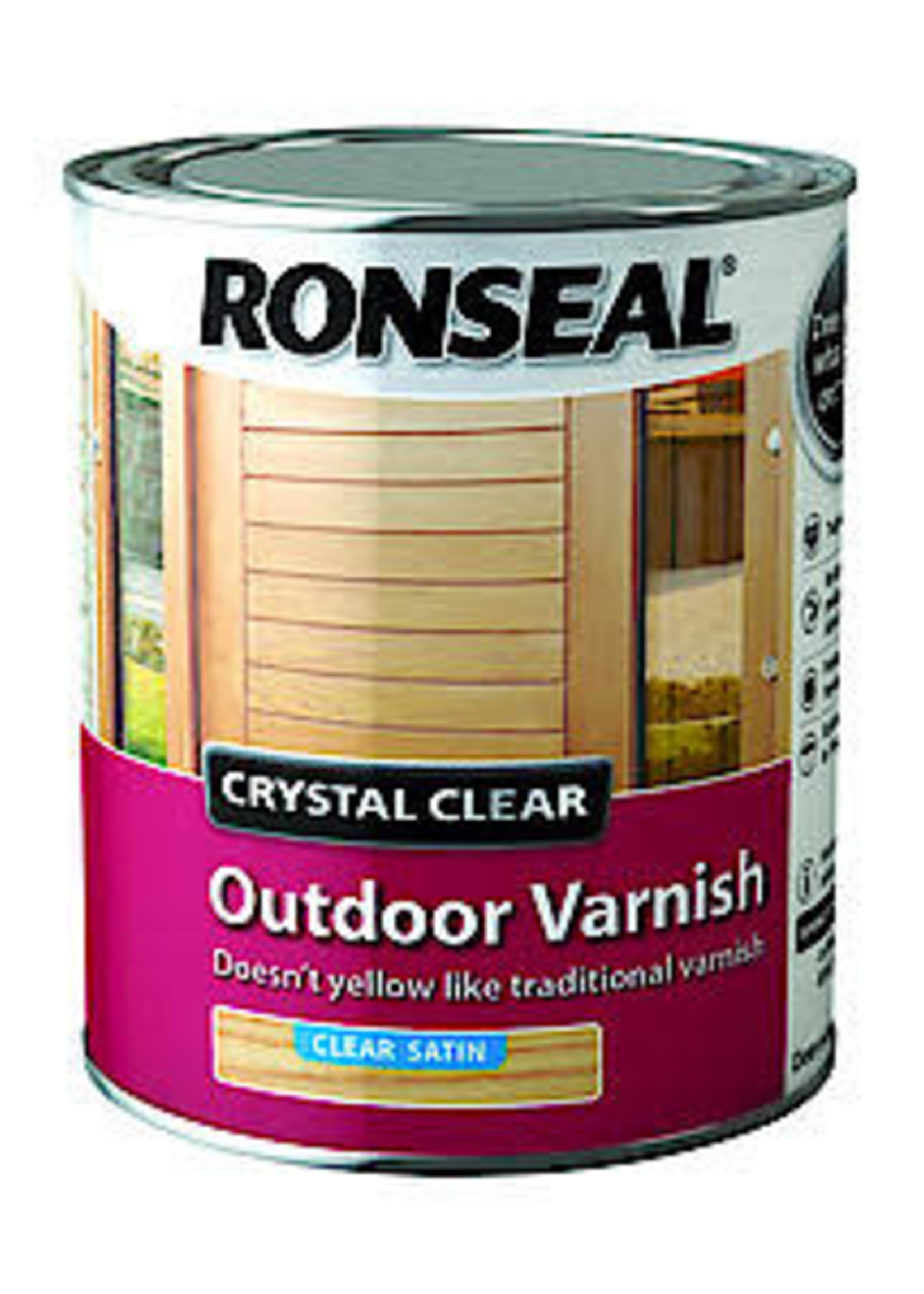 Ronseal Ronseal Crystal Clear Outdoor Varnish Satin 750ml
