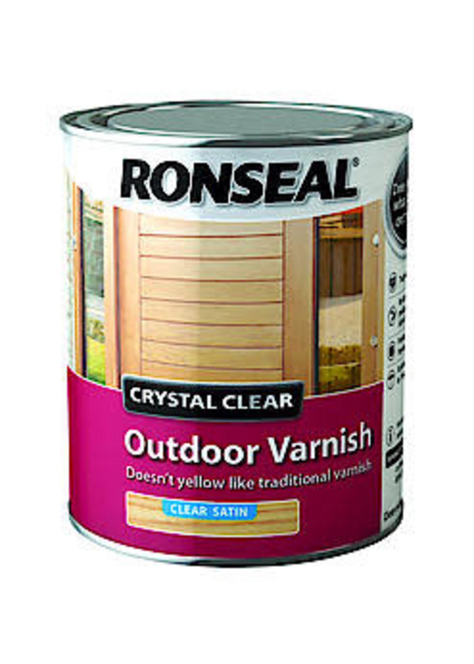 Ronseal Ronseal Crystal Clear Outdoor Varnish Satin 750ml
