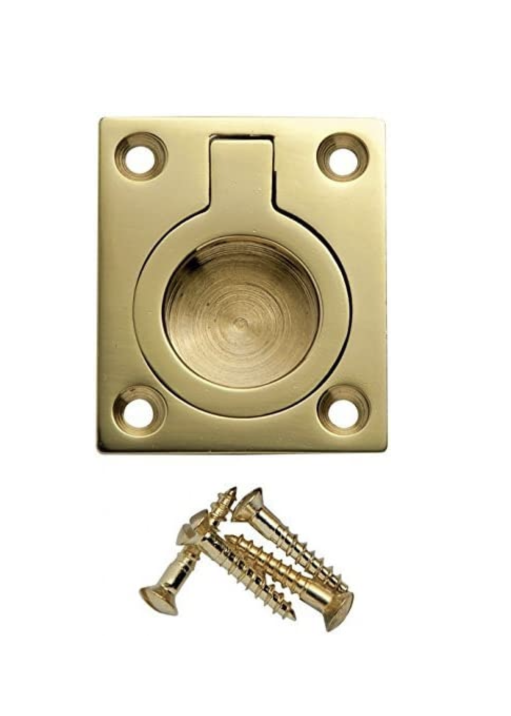 Securit Brass Flush Ring handle S2650
