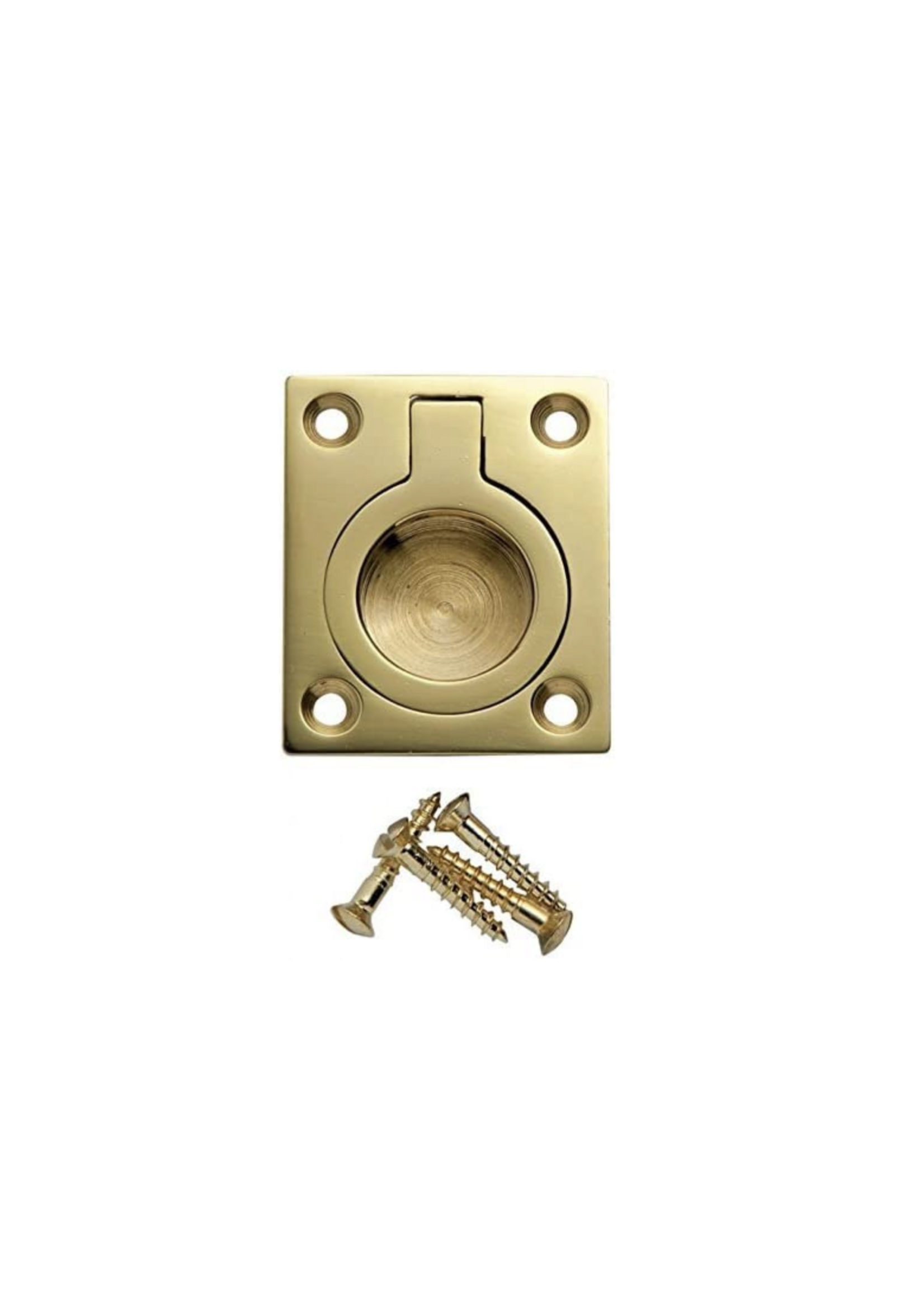 Securit Brass Flush Ring handle S2650