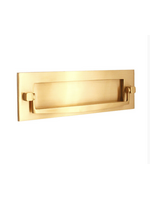 Securit Brass letter plate with knocker 250mm  S2233