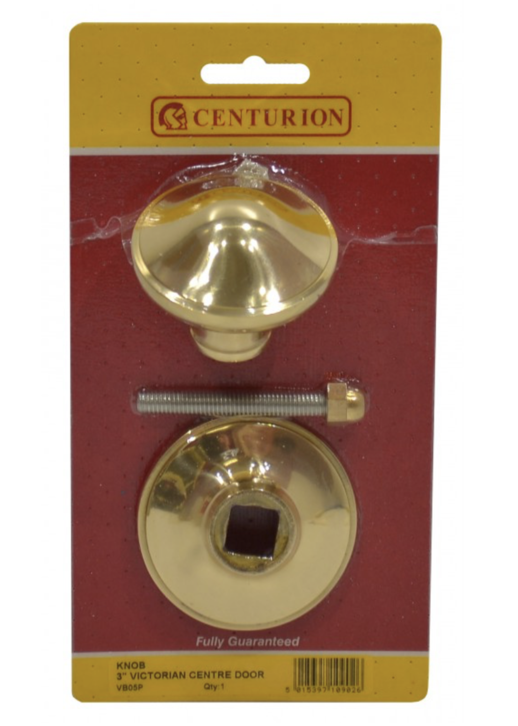 Centurion Brass Victorian Centre Knob 3"