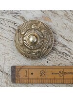 Cottingham Collection Brass Door bell push round Rococco