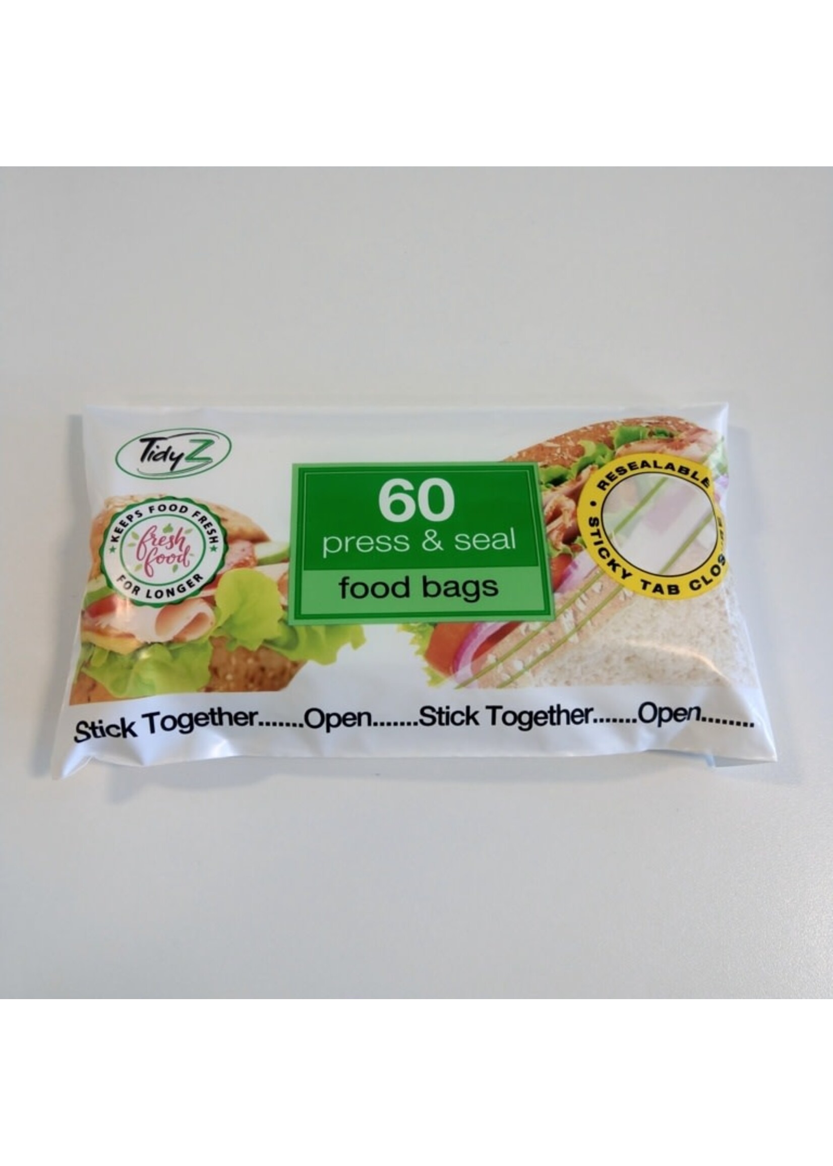 Tidyz Press & Seal Food & Freezer Bags Roll of 60
