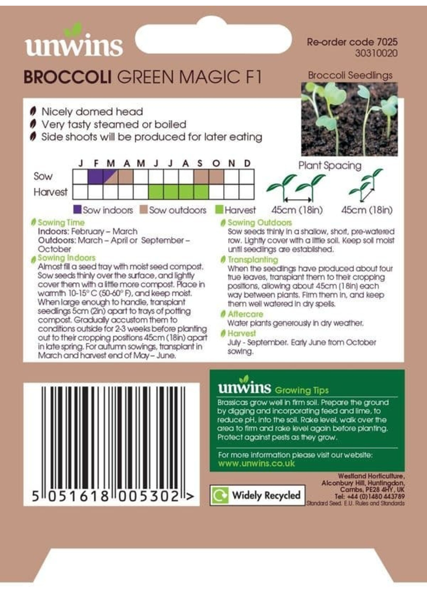 Unwins Broccoli - Green Magic F1