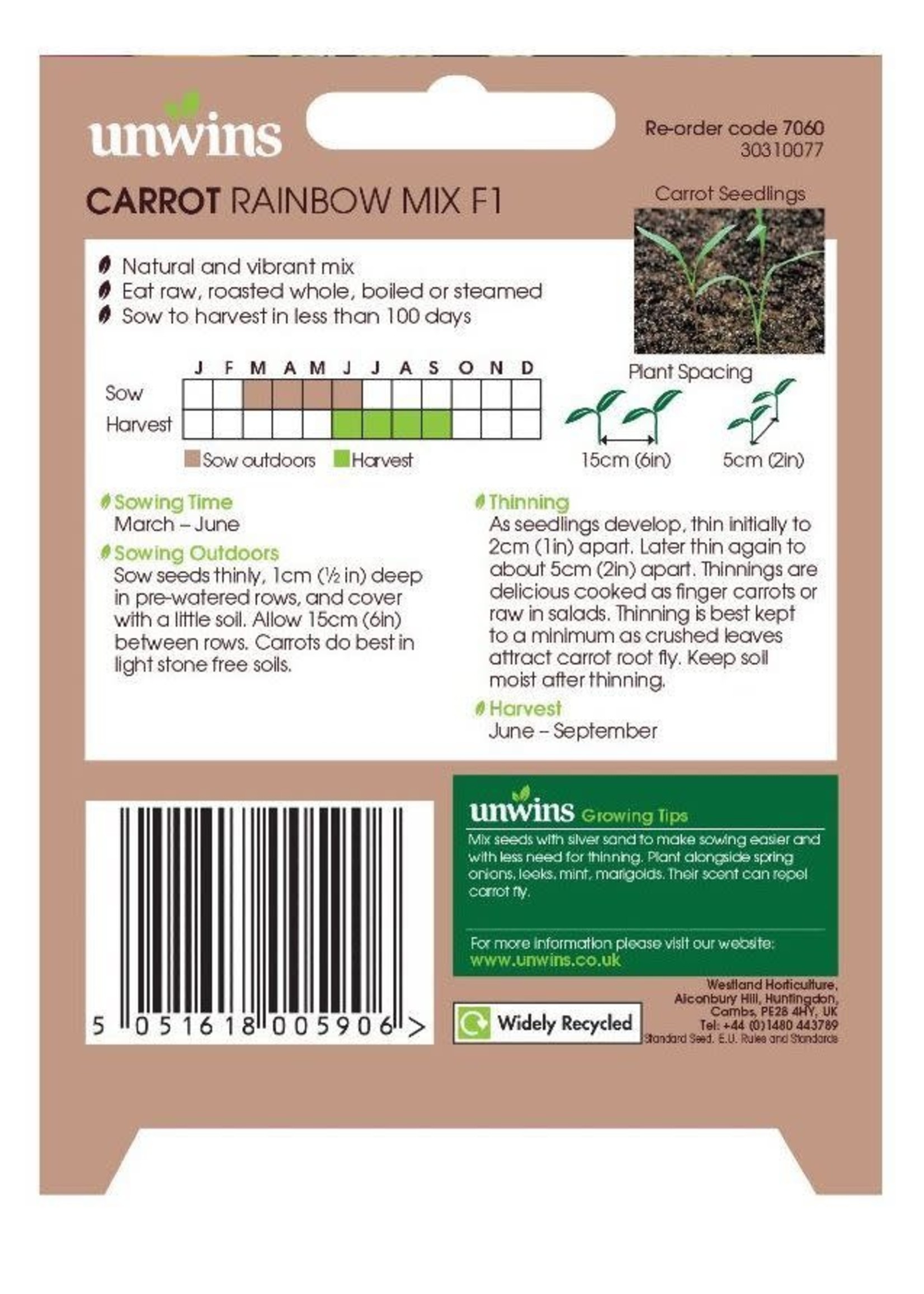 Unwins Carrot - Rainbow Mix F1