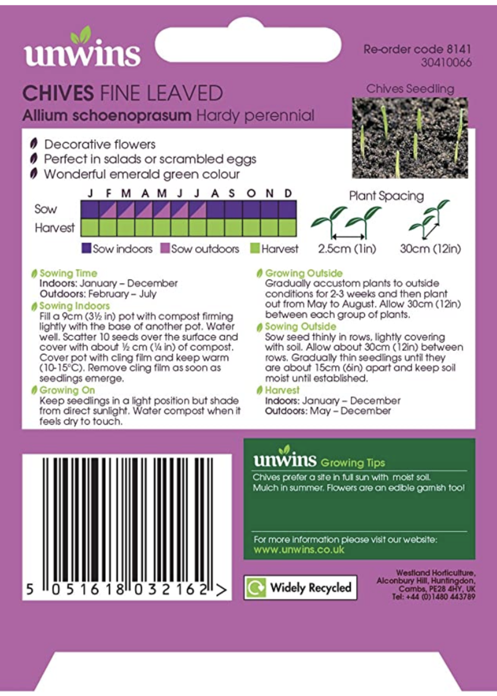 Unwins Chives - Fine Leaved