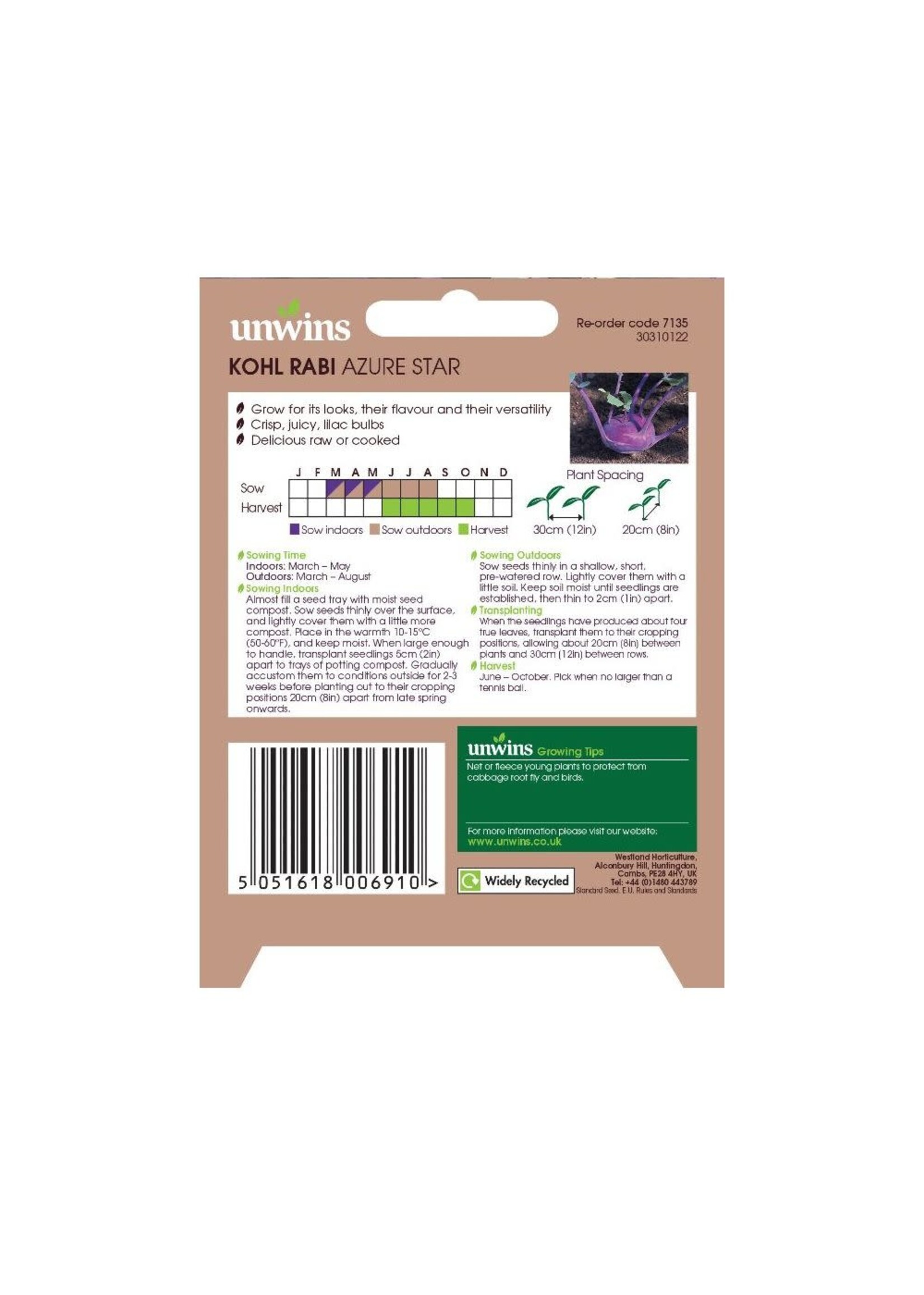 Unwins Kohl Rabi - Azure Star