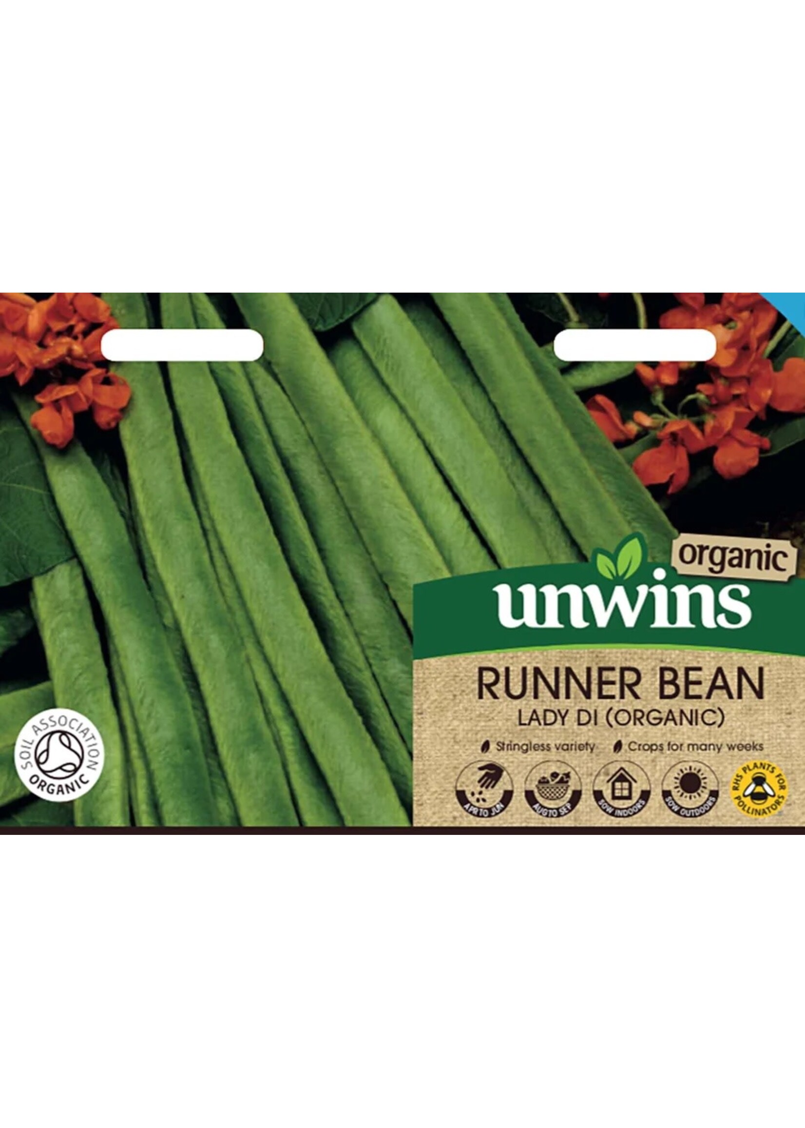 Unwins Organic Runner Bean - Lady Di