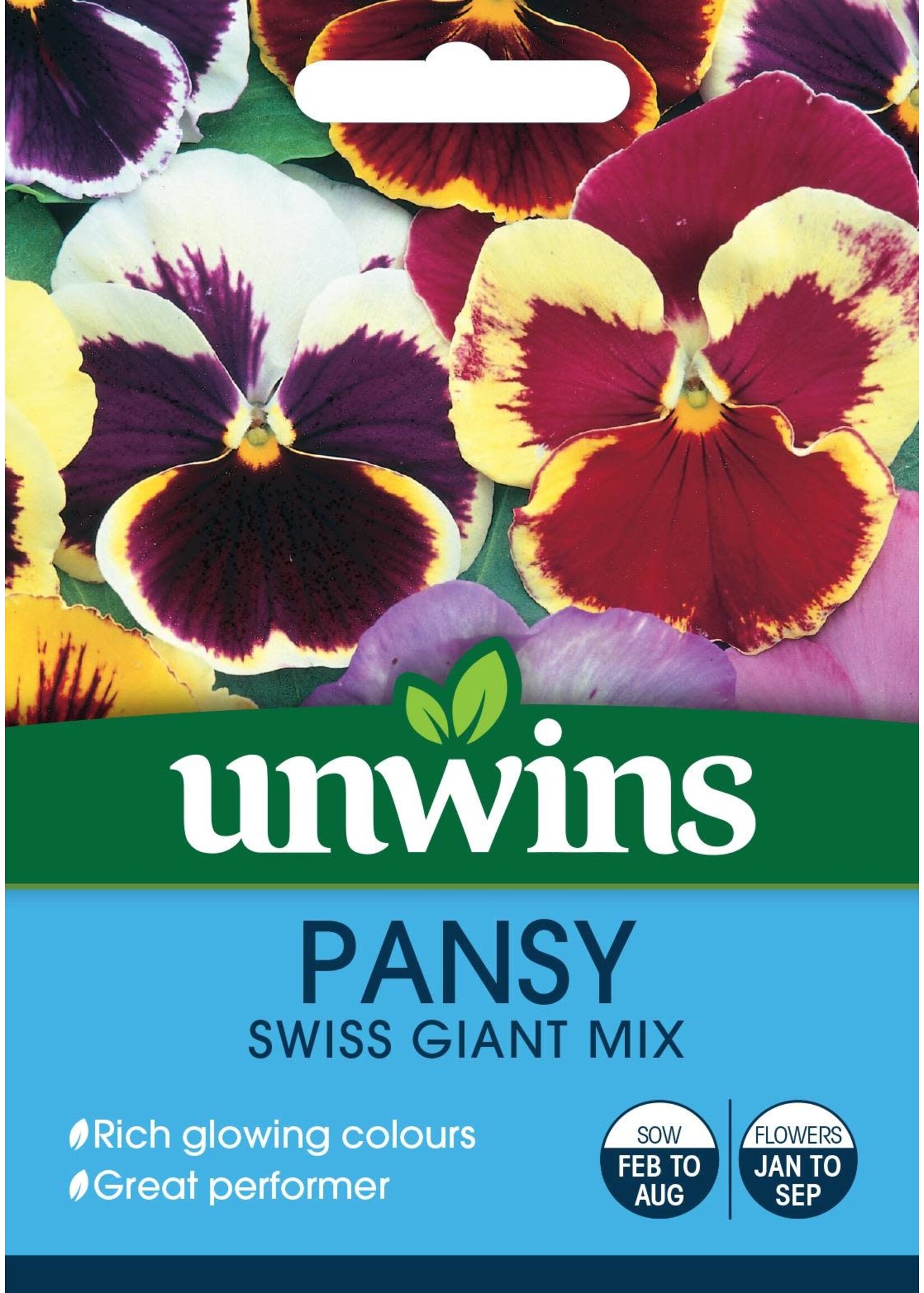 Unwins Pansy - Swiss Giant Mixed