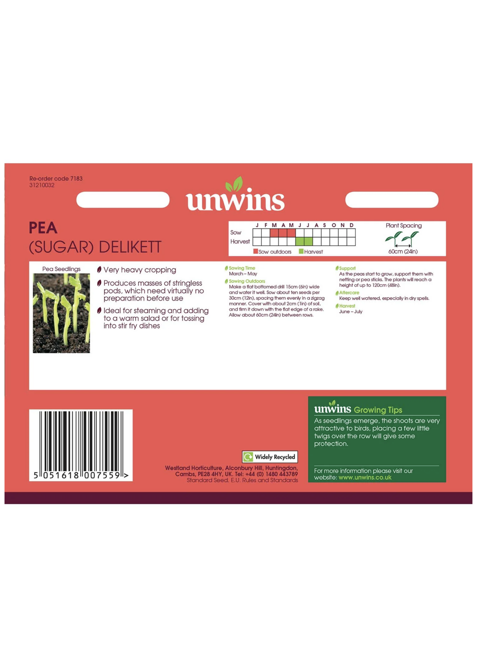 Unwins Pea - (Sugar) Delikett