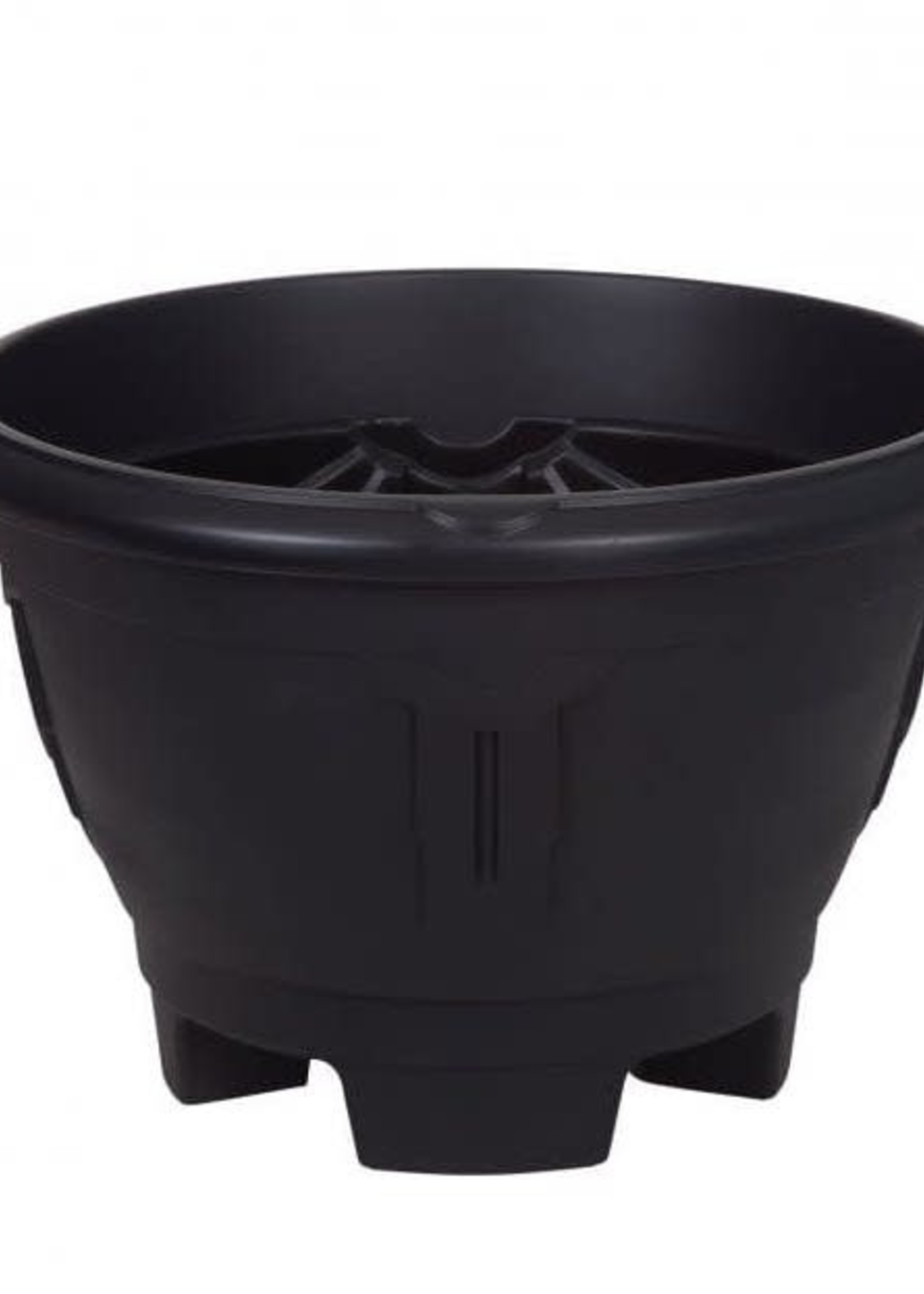 WhiteFurze Black Round 43cm Venetian Planter with feet