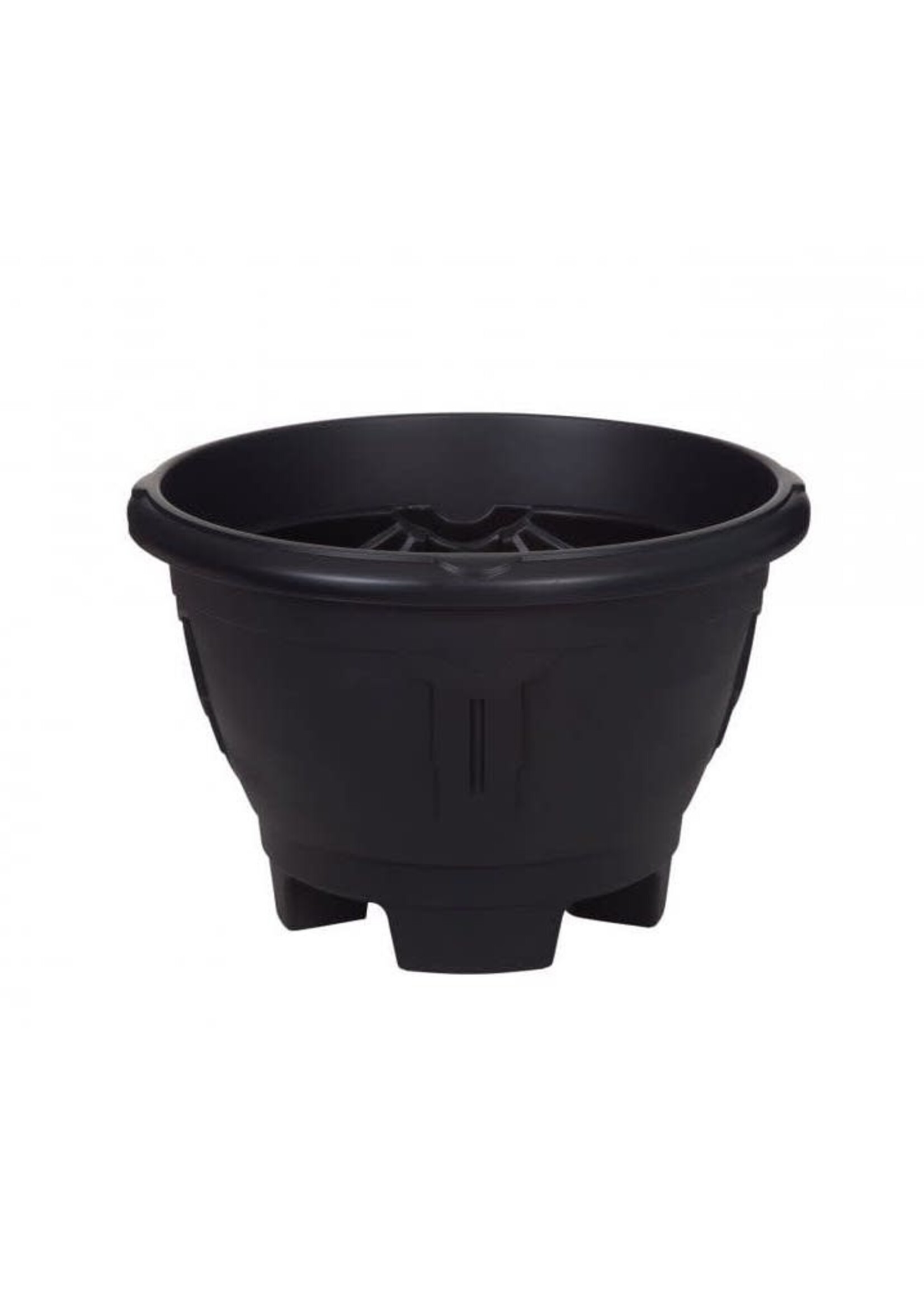 WhiteFurze Black Round 43cm Venetian Planter with feet
