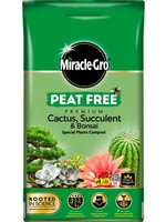 Miracle-Gro  (Scotts) Miracle-Gro® Premium Cactus, Succulent & Bonsai Compost Peat Free 10L