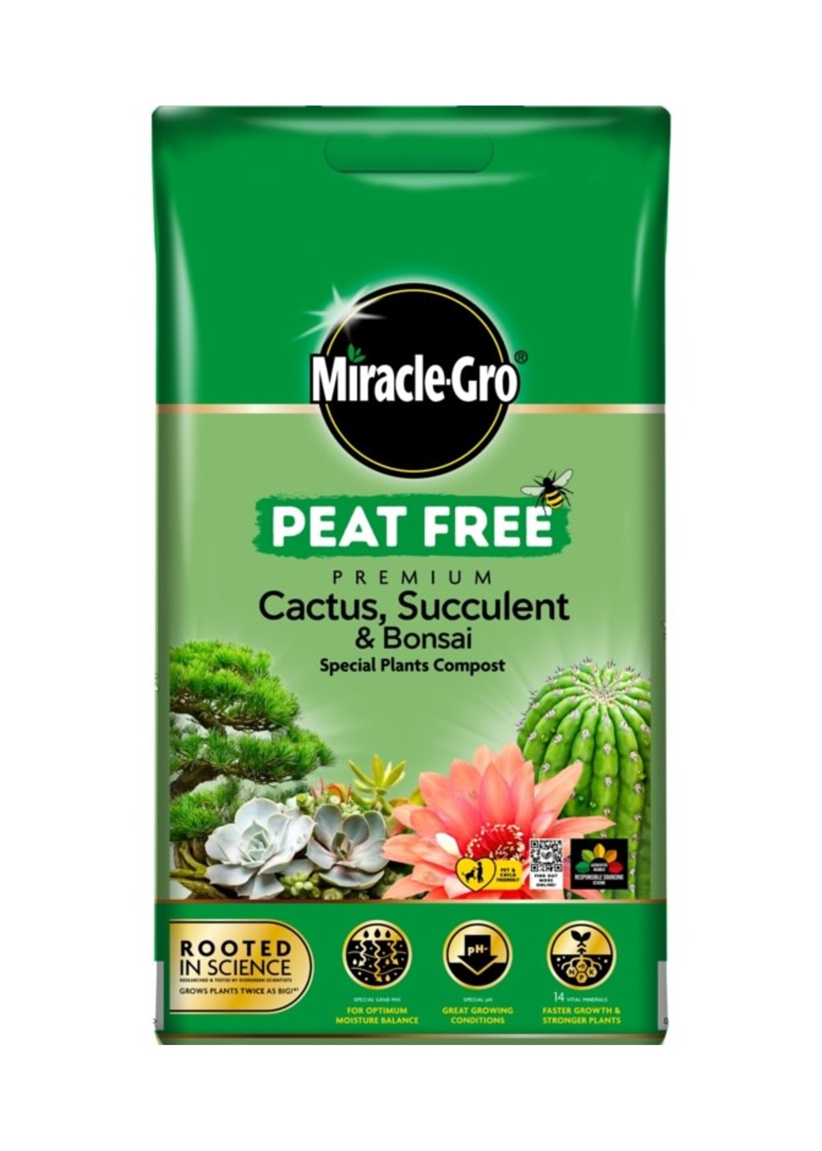 Miracle-Gro  (Scotts) Miracle-Gro® Premium Cactus, Succulent & Bonsai Compost Peat Free 10L