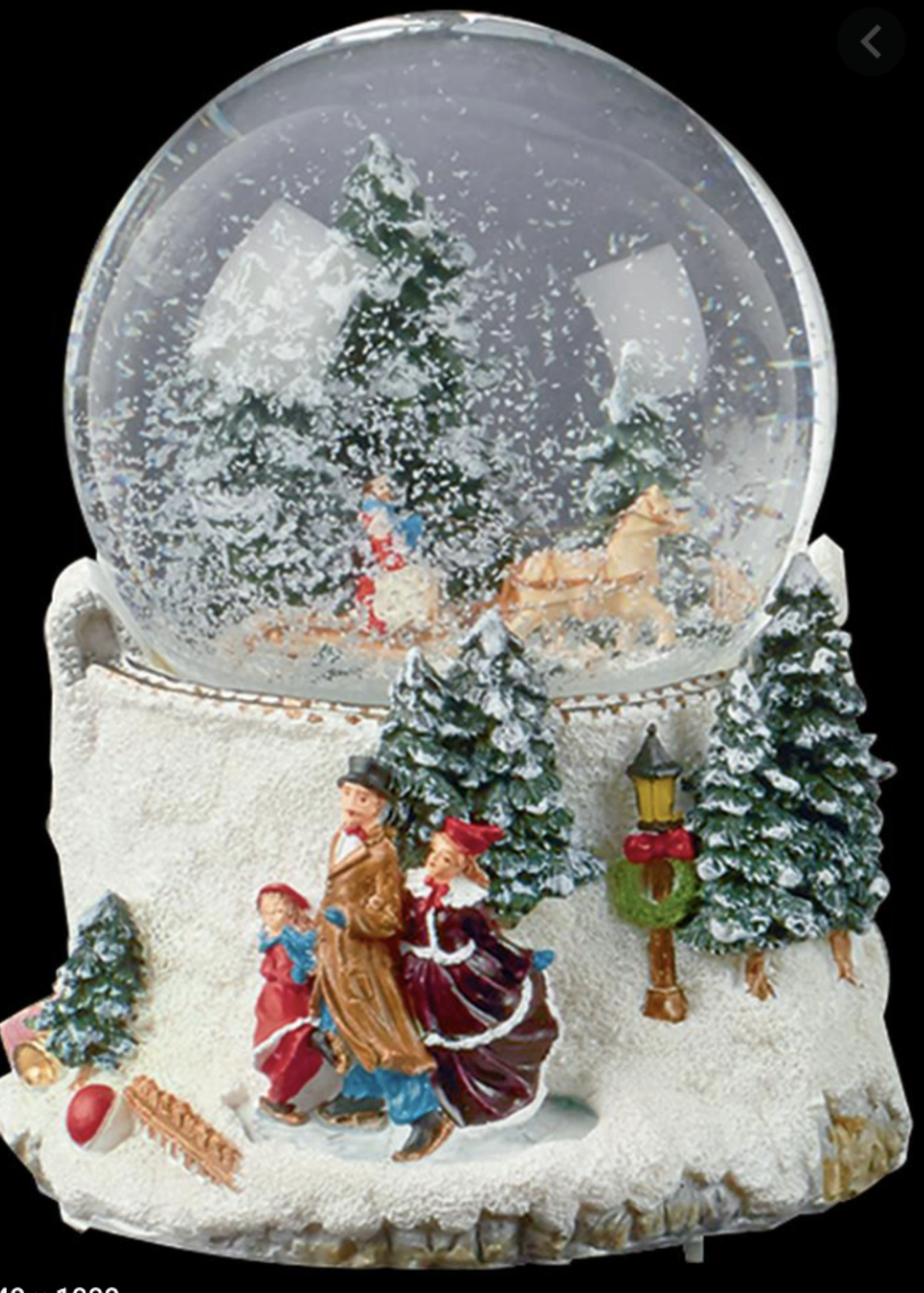 Snowglobe with wind up Musical Forest scene 16cm approx