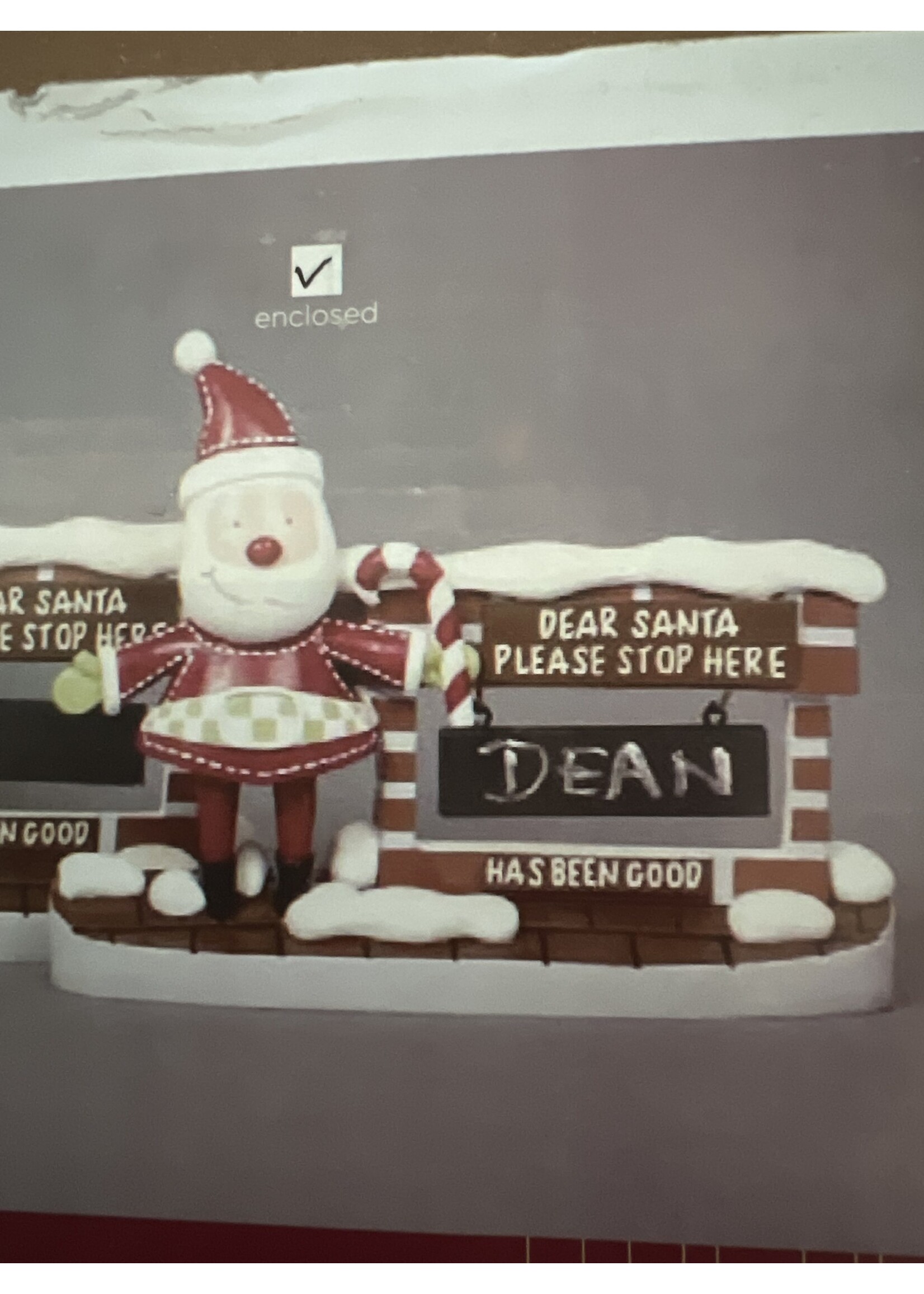 Premier Santa Stop Here Sign 13cm Santa
