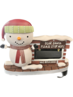Premier Santa Stop Here Sign 13cm Snowman