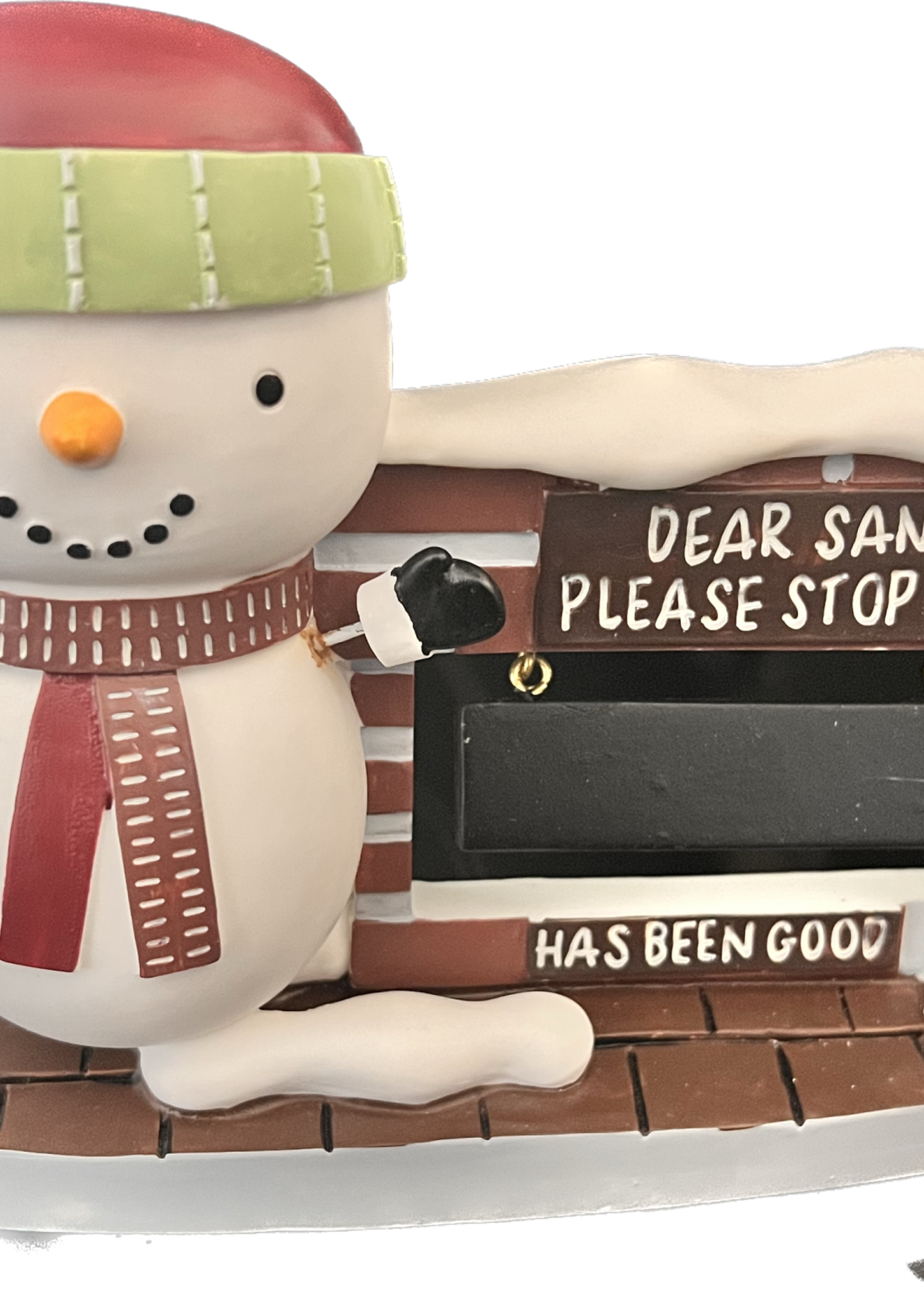 Premier Santa Stop Here Sign 13cm Snowman