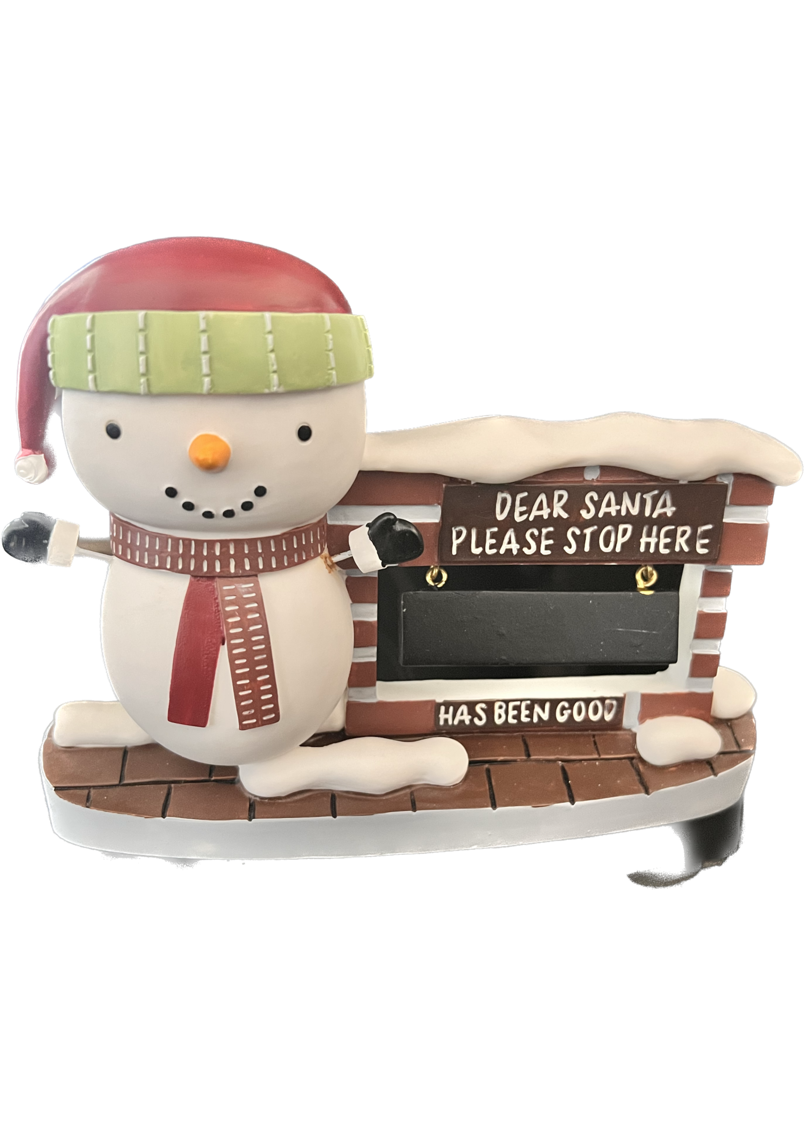 Premier Santa Stop Here Sign 13cm Snowman