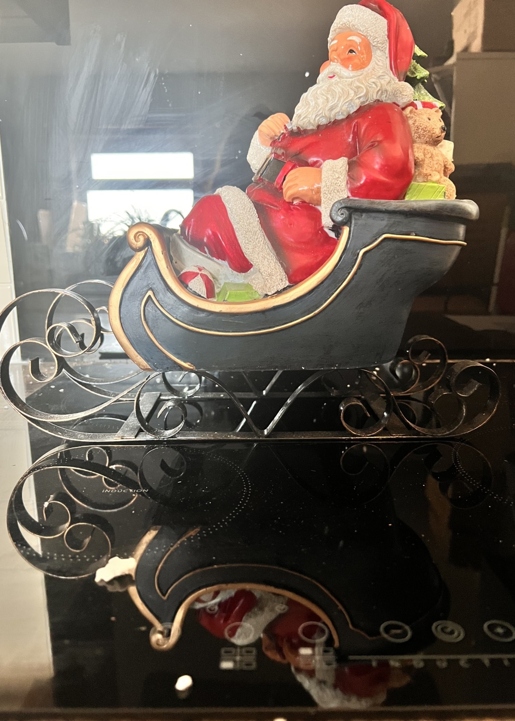 Santa and Sleigh Ornament  36x33cm approx