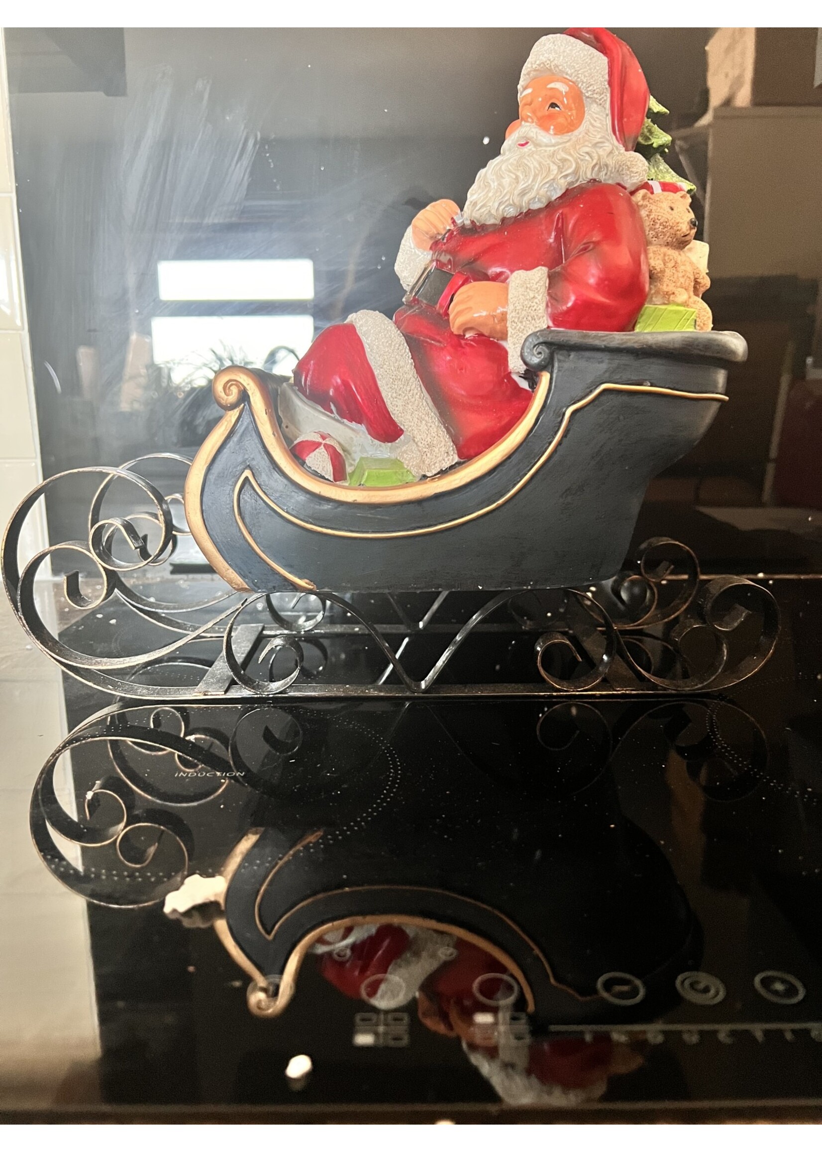 Santa and Sleigh Ornament  36x33cm approx