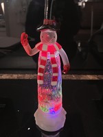 Snowtime LED illuminated Snowman Battery Powered 26cm