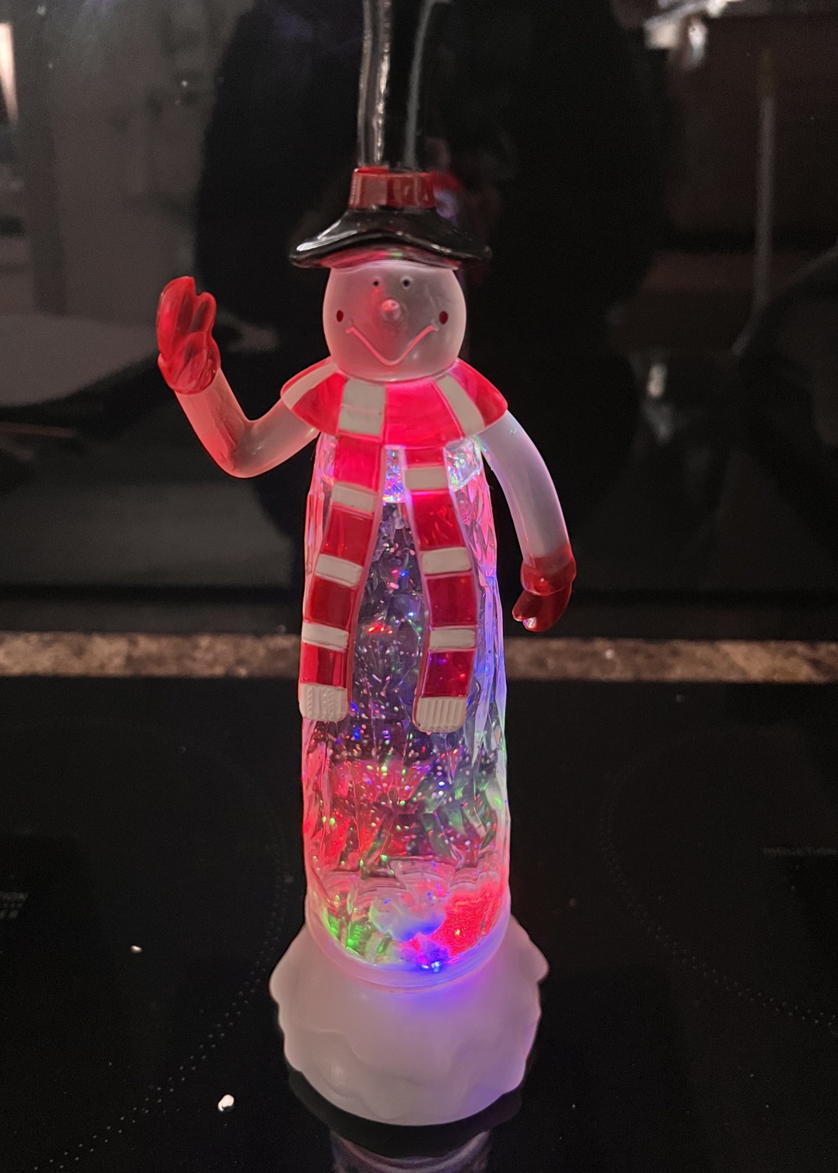 Snowtime LED illuminated Snowman Battery Powered 26cm