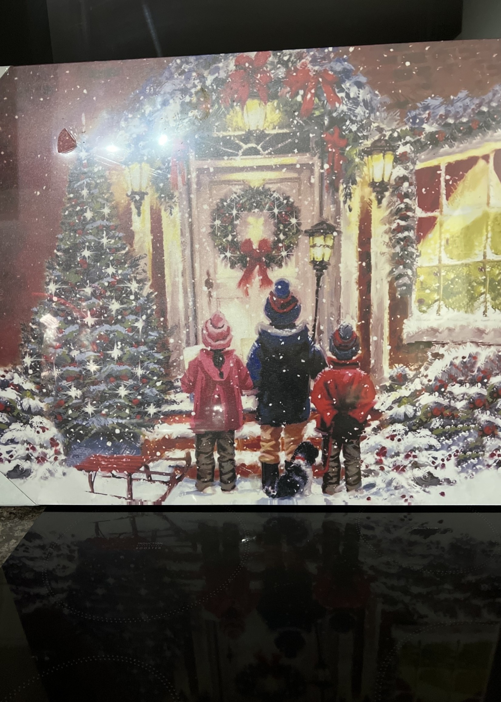 Snowtime LED Wall Art  The First Noel Fibre Optic Children