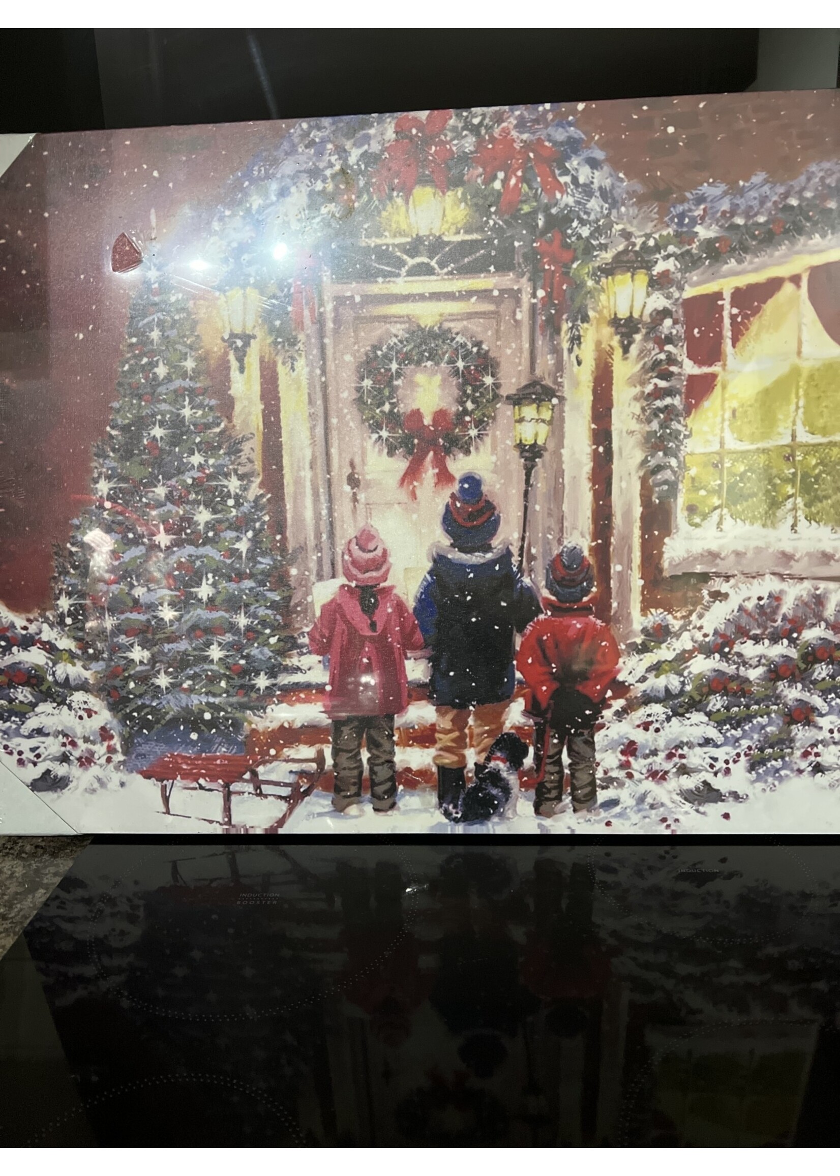 Snowtime LED Wall Art  The First Noel Fibre Optic Children