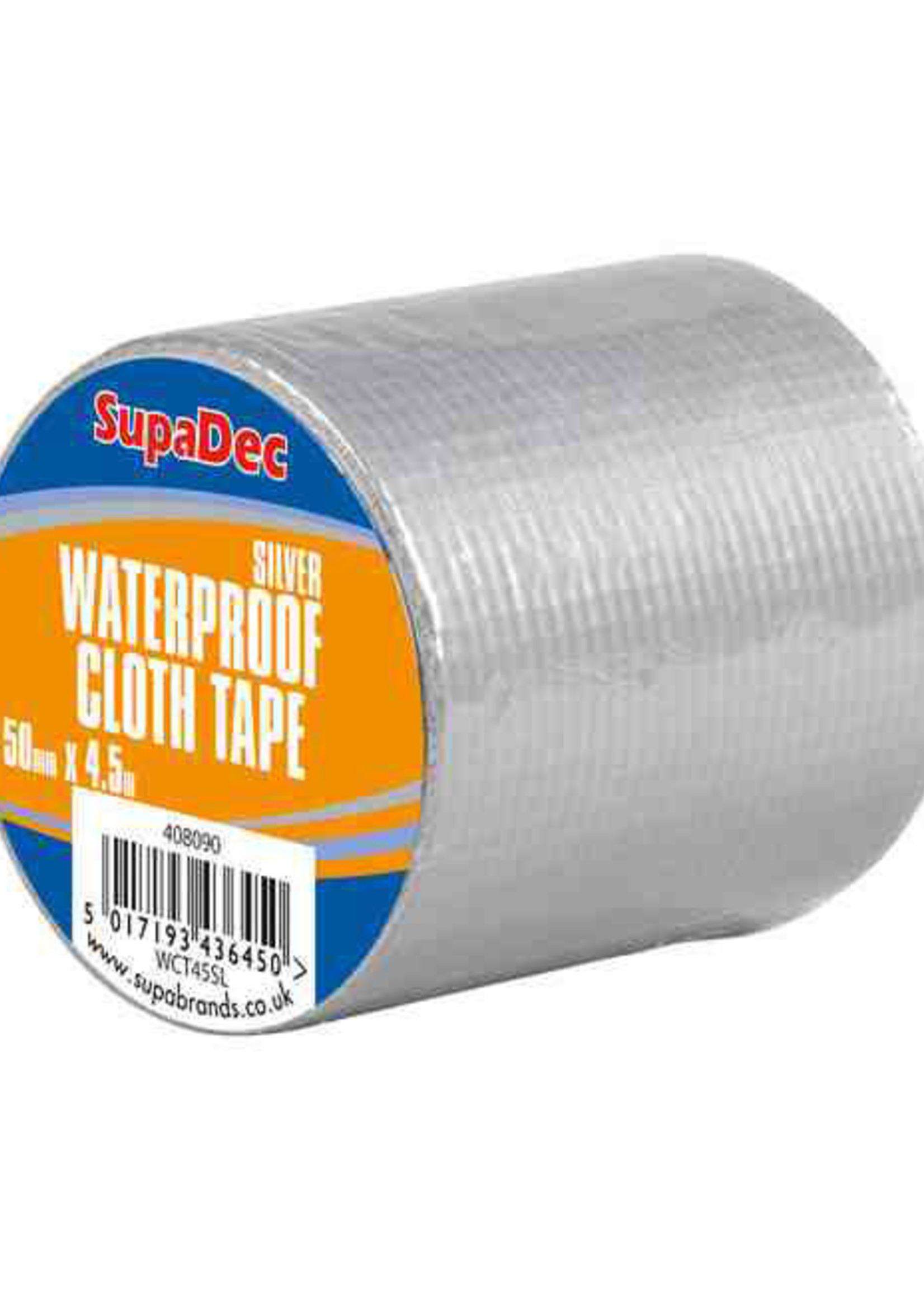 SupaDec SupaDec Waterproof Cloth Tape 48mm x 4.5m Silver