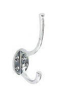 Securit Hat and Coat Hook 125mm Chrome S2980