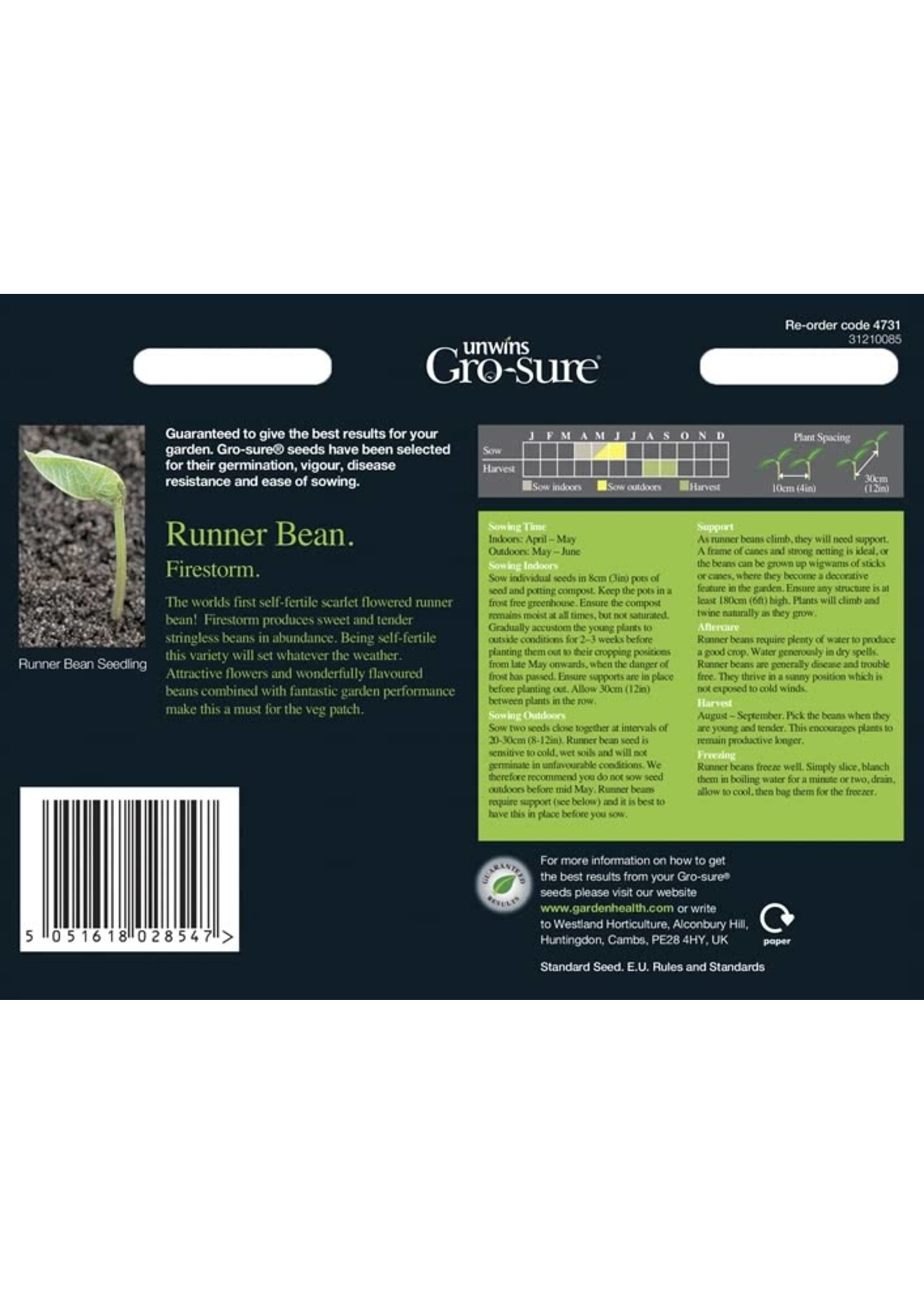 Unwins Runner Bean - Firestorm