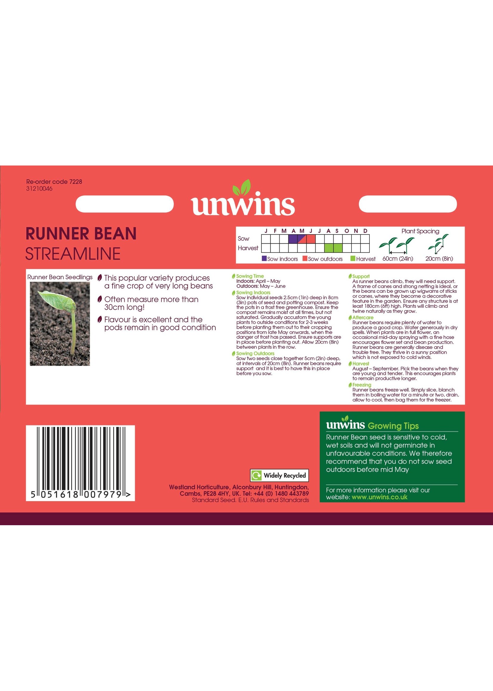 Unwins Runner Bean - Streamline
