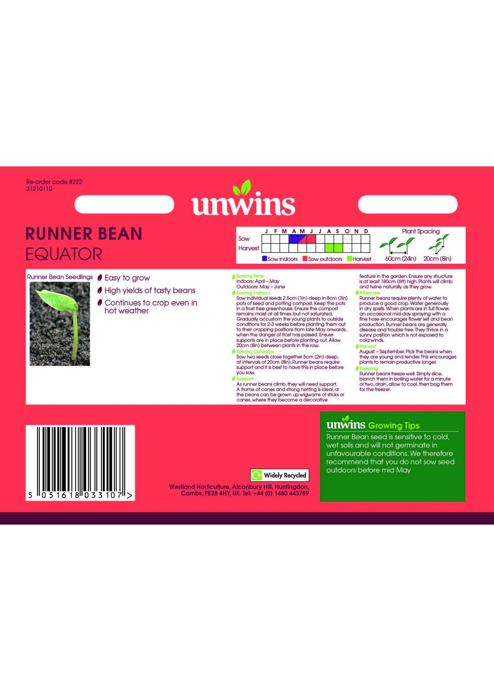 Unwins Runner Bean Equator