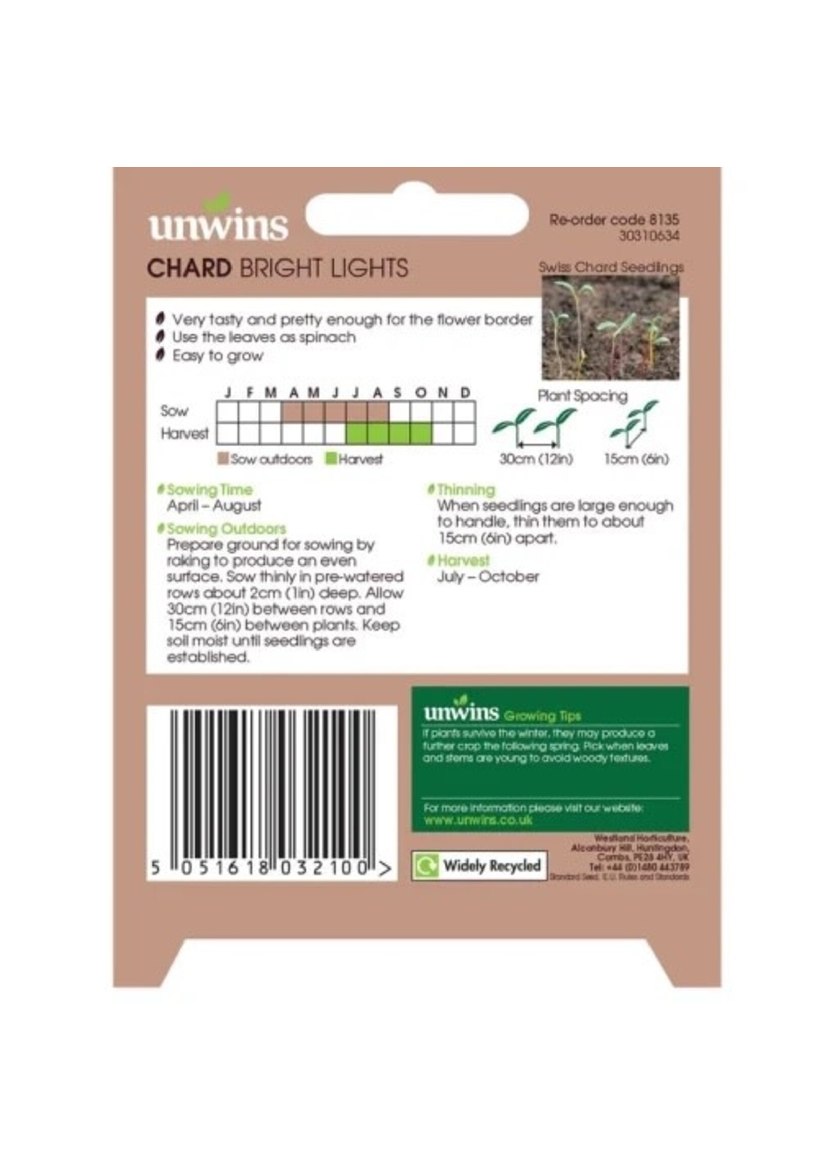 Unwins Swiss Chard - Bright Lights