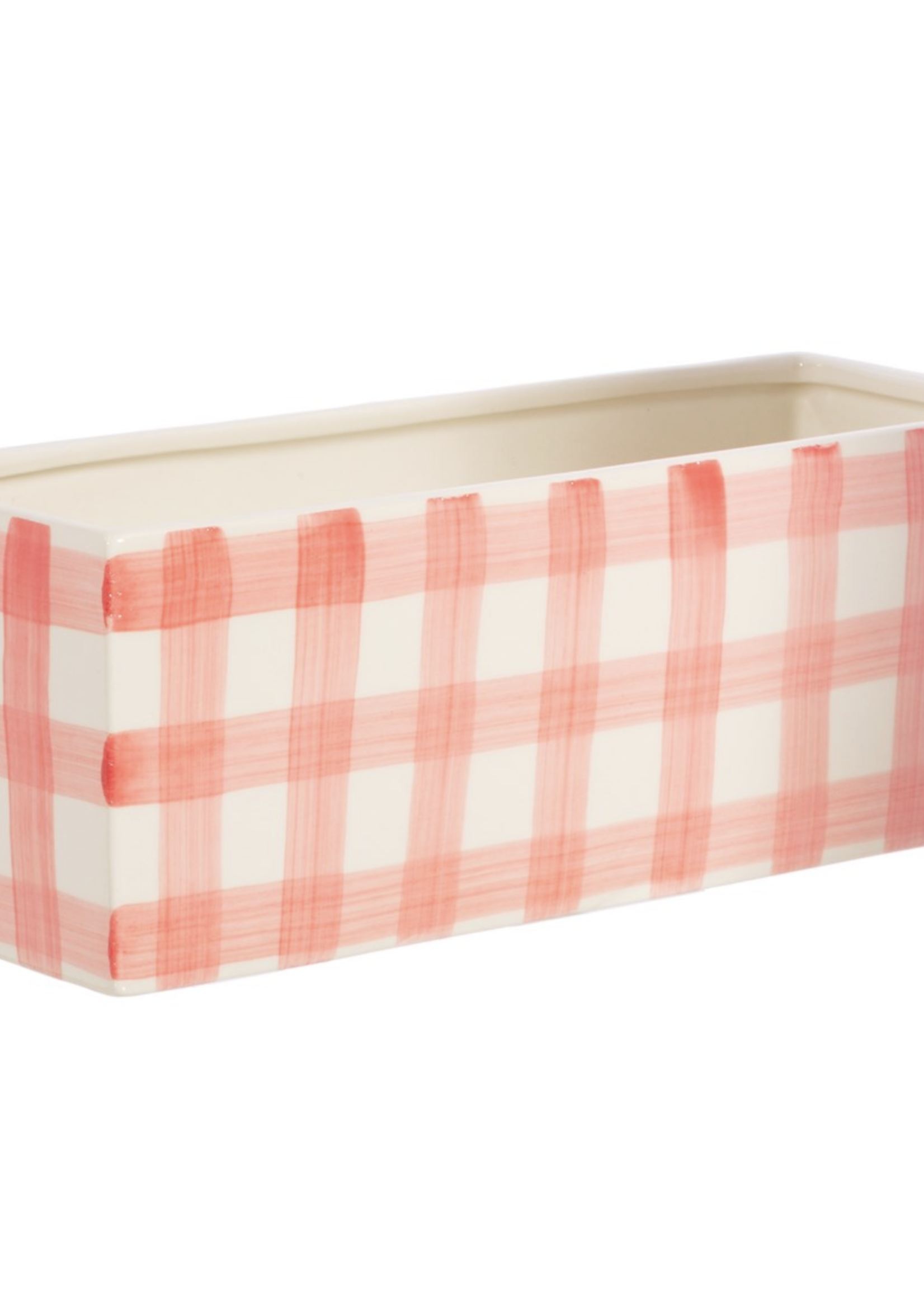 Sass & Belle Gingham Trough Planter Pink