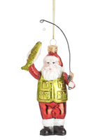 Sass & Belle Santa Fishing Shaped Bauble