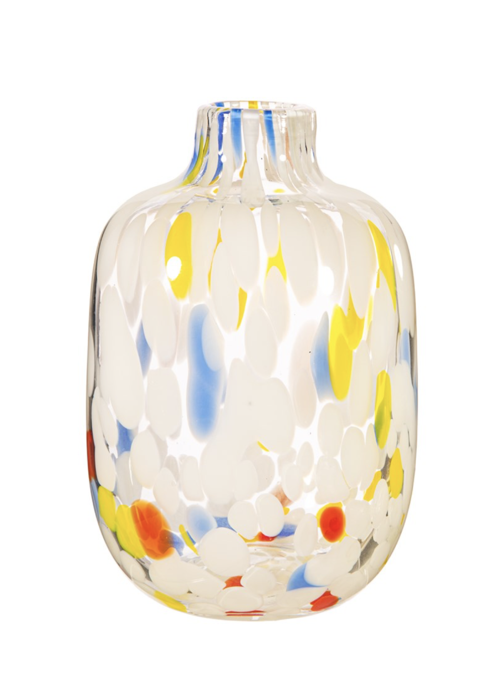 Sass & Belle Small Multicoloured Speckled Glass Vase