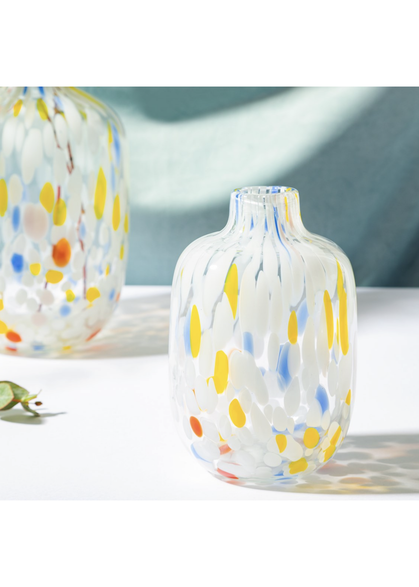 Sass & Belle Small Multicoloured Speckled Glass Vase