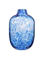 Sass & Belle Small Blue Speckled Glass Vase
