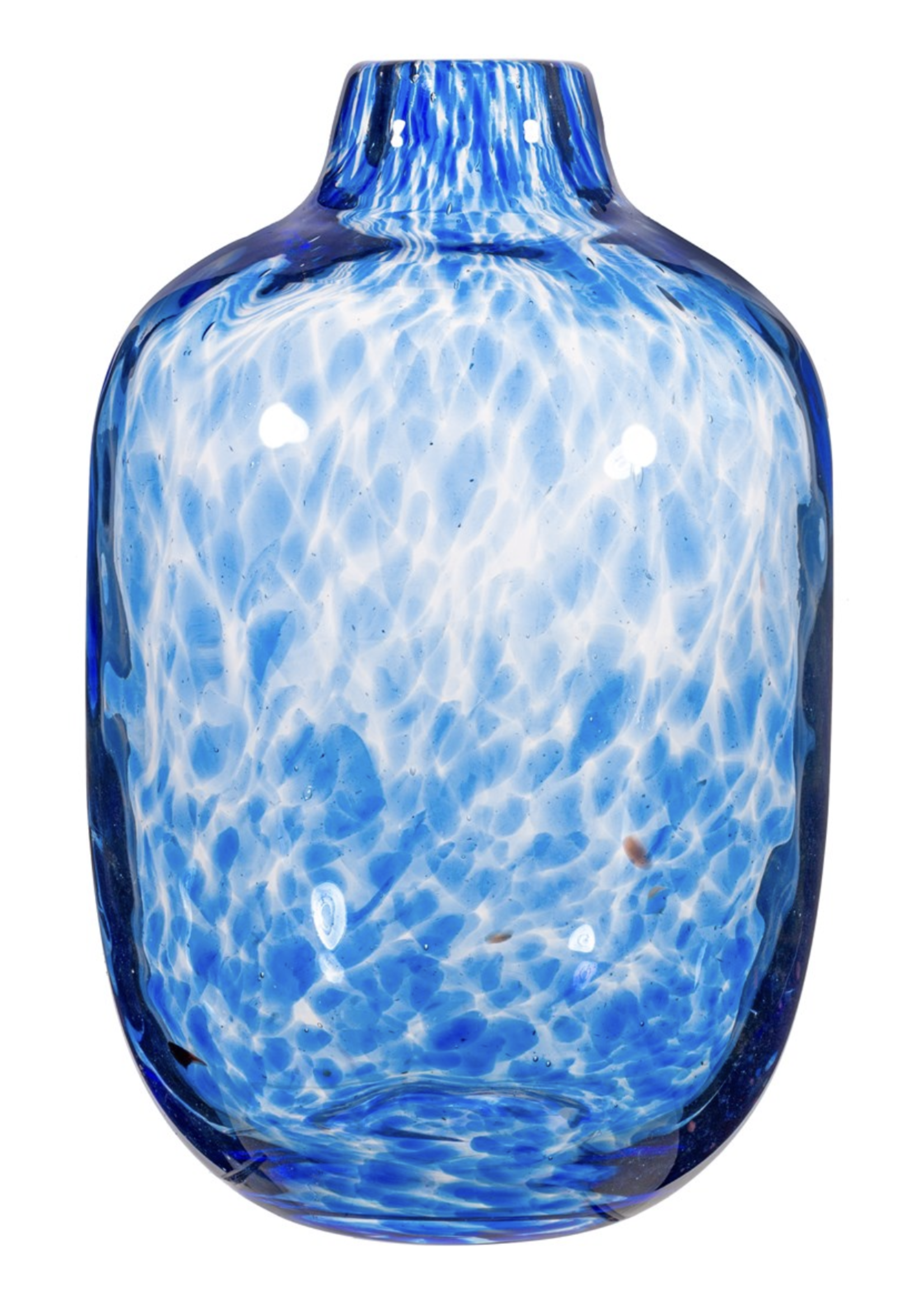 Sass & Belle Small Blue Speckled Glass Vase