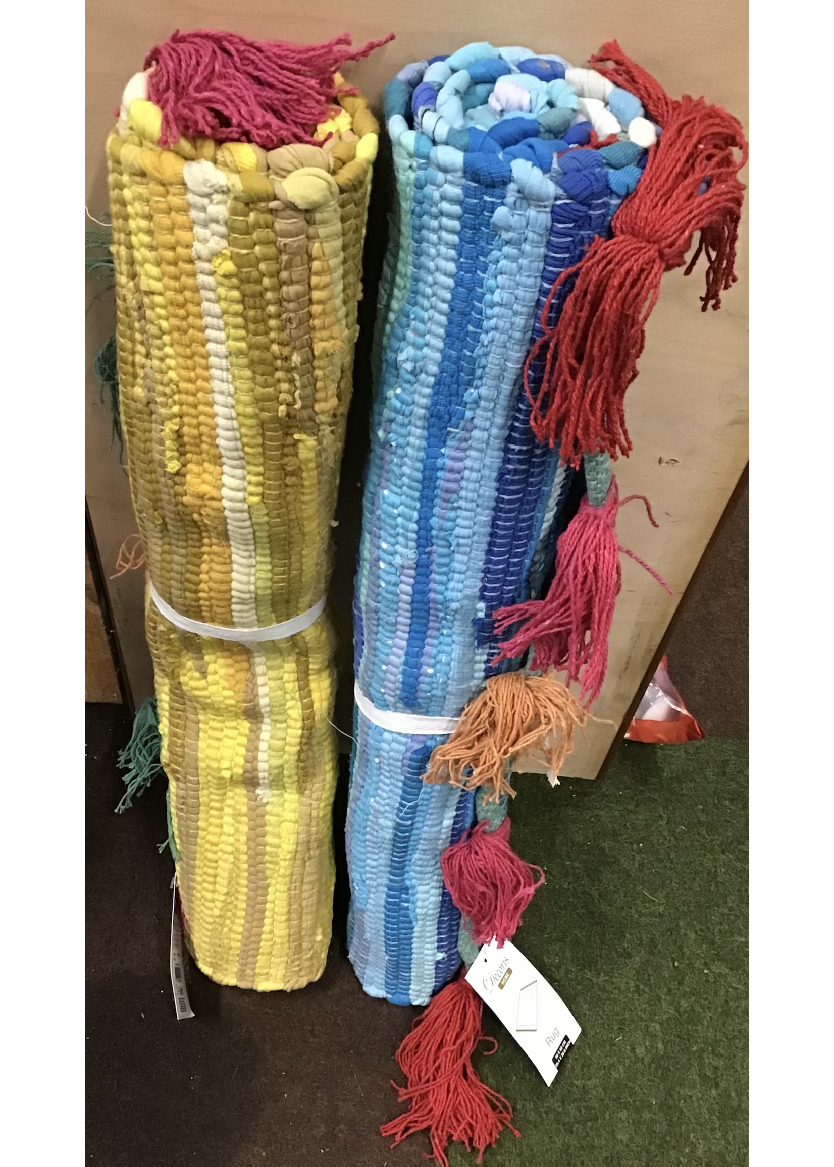 Kaemingk Rug Colourful Rag Rugs 90 x 60cm - in a choice of 4 colours